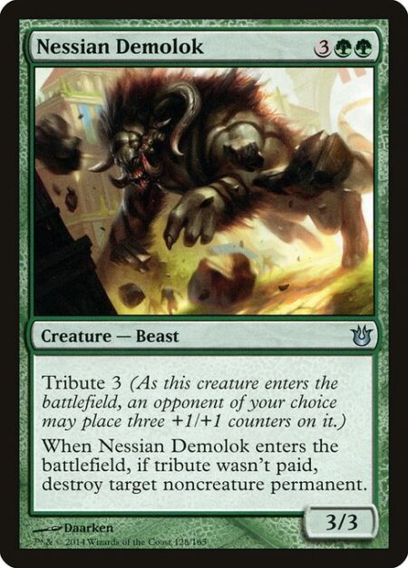 Nessian Demolok - Tribute 3 (As this creature enters the battlefield
