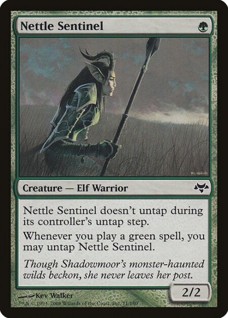 Nettle Sentinel - Nettle Sentinel doesn't untap during your untap step.