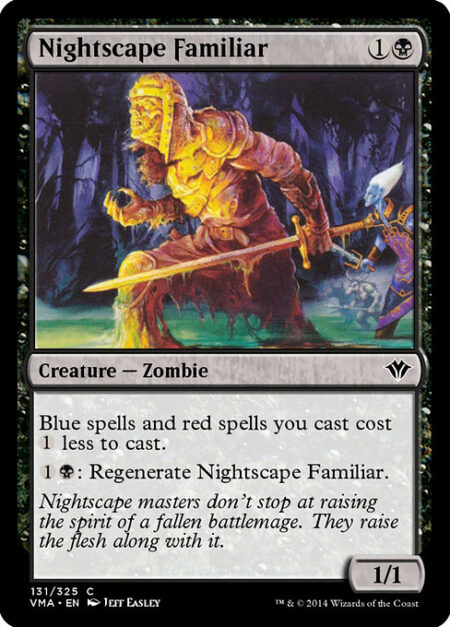 Nightscape Familiar - Blue spells and red spells you cast cost {1} less to cast.