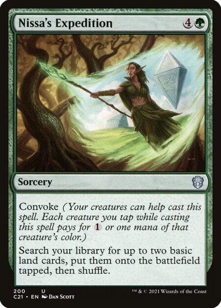 Nissa's Expedition - Convoke (Your creatures can help cast this spell. Each creature you tap while casting this spell pays for {1} or one mana of that creature's color.)