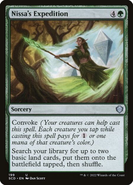 Nissa's Expedition - Convoke (Your creatures can help cast this spell. Each creature you tap while casting this spell pays for {1} or one mana of that creature's color.)