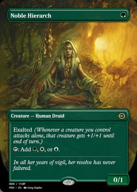 Noble Hierarch - Exalted (Whenever a creature you control attacks alone