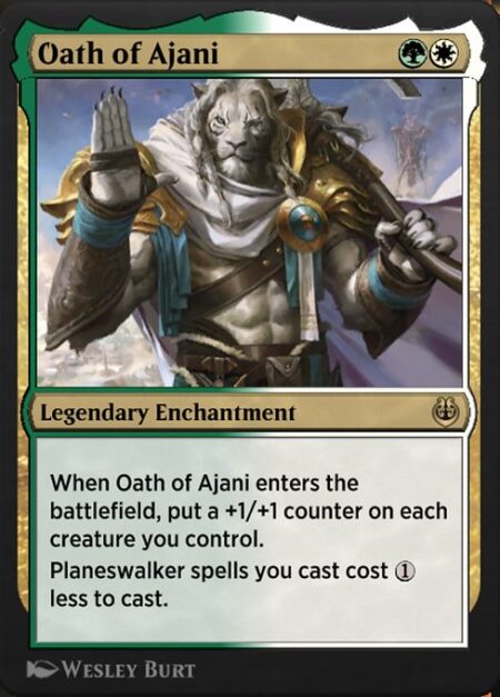 Oath of Ajani - When Oath of Ajani enters the battlefield