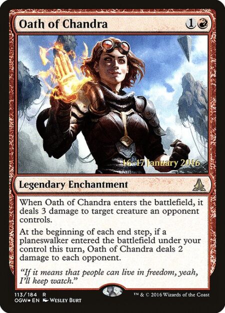 Oath of Chandra - When Oath of Chandra enters