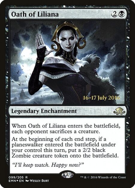 Oath of Liliana - When Oath of Liliana enters the battlefield