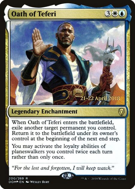 Oath of Teferi - When Oath of Teferi enters the battlefield