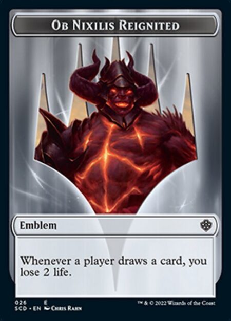 Ob Nixilis Reignited Emblem - Whenever a player draws a card