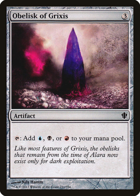 Obelisk of Grixis - {T}: Add {U}