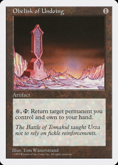 Obelisk of Undoing - {6}