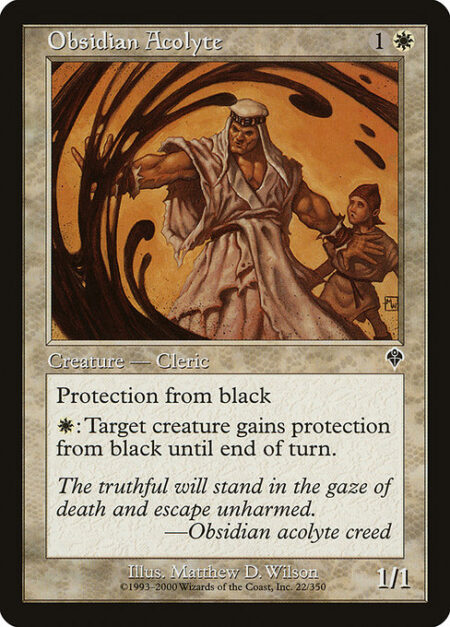 Obsidian Acolyte - Protection from black