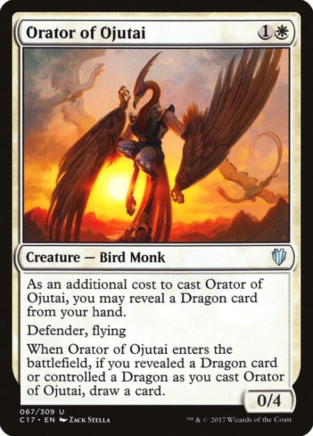 Orator of Ojutai - As an additional cost to cast this spell