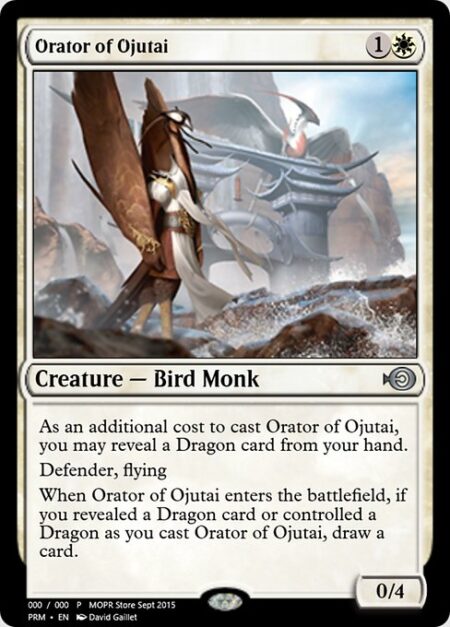 Orator of Ojutai - As an additional cost to cast this spell