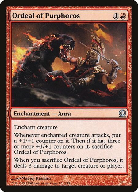Ordeal of Purphoros - Enchant creature