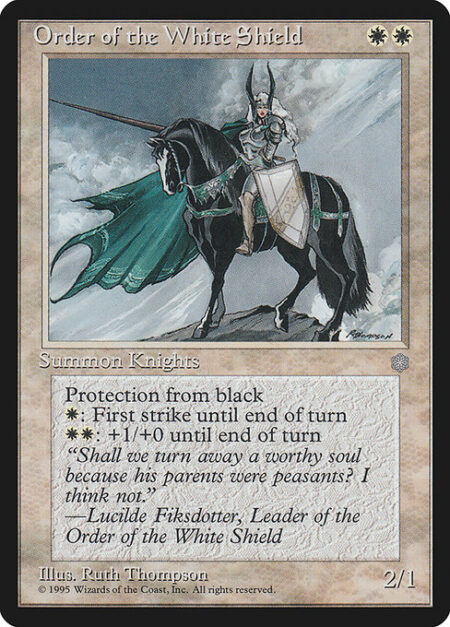 Order of the White Shield - Protection from black