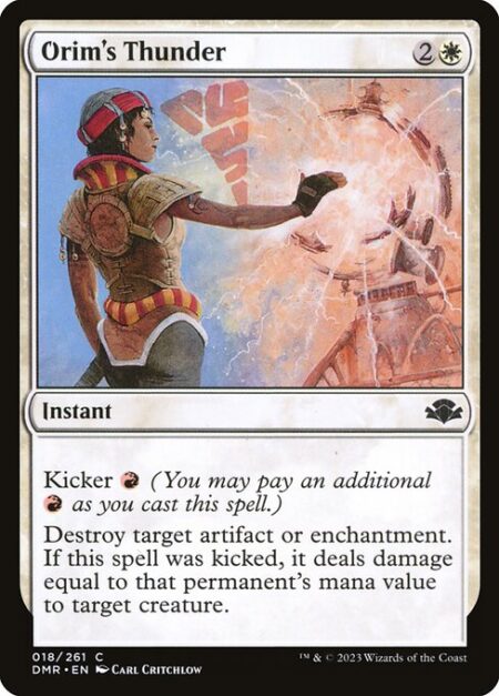 Orim's Thunder - Kicker {R} (You may pay an additional {R} as you cast this spell.)