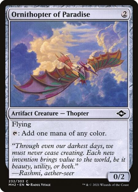 Ornithopter of Paradise - Flying