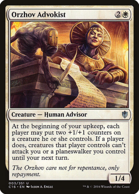 Orzhov Advokist - At the beginning of your upkeep