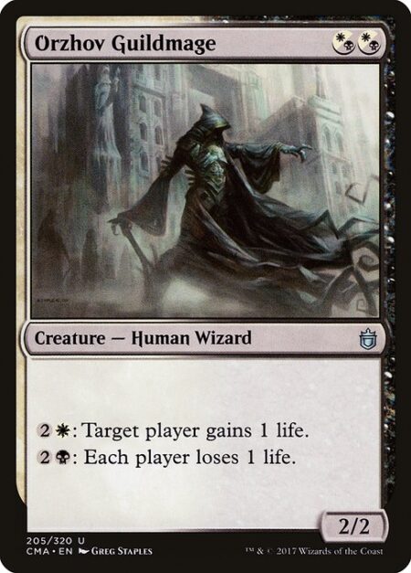 Orzhov Guildmage - {2}{W}: Target player gains 1 life.