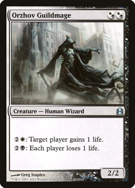 Orzhov Guildmage - {2}{W}: Target player gains 1 life.