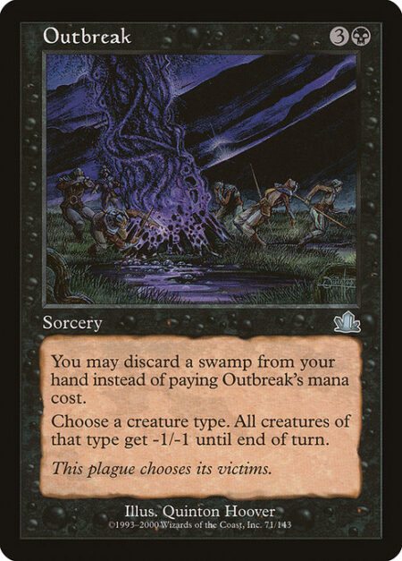 Outbreak - You may discard a Swamp card rather than pay this spell's mana cost.