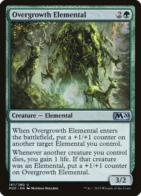 Overgrowth Elemental - When Overgrowth Elemental enters the battlefield