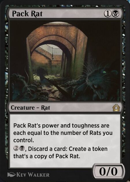 Pack Rat - Pack Rat's power and toughness are each equal to the number of Rats you control.