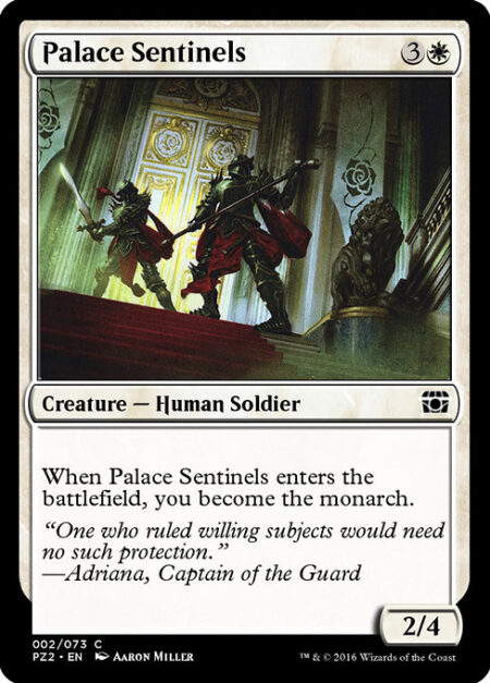 Palace Sentinels - When Palace Sentinels enters the battlefield