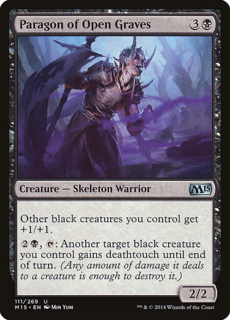 Paragon of Open Graves - Other black creatures you control get +1/+1.