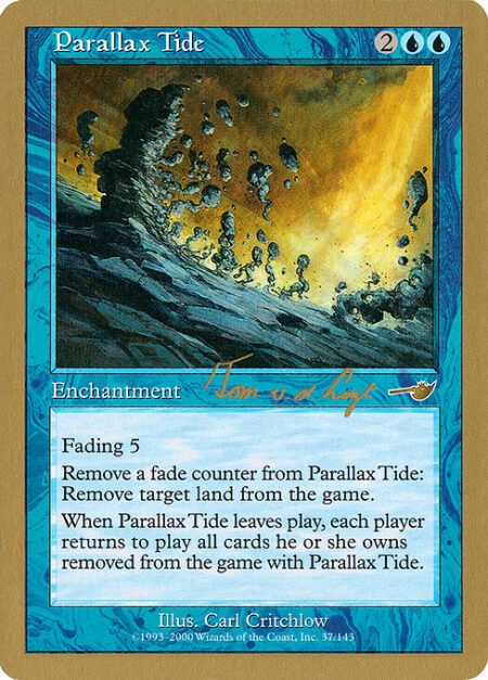 Parallax Tide - Fading 5 (This enchantment enters the battlefield with five fade counters on it. At the beginning of your upkeep