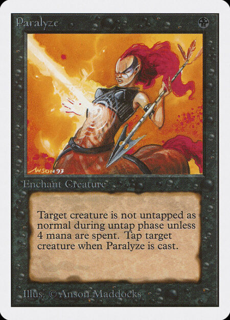 Paralyze - Enchant creature