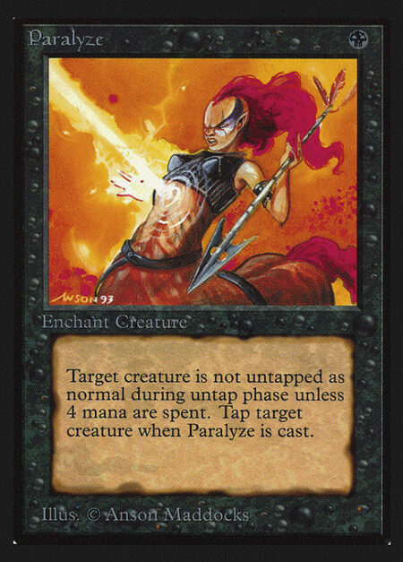 Paralyze - Enchant creature