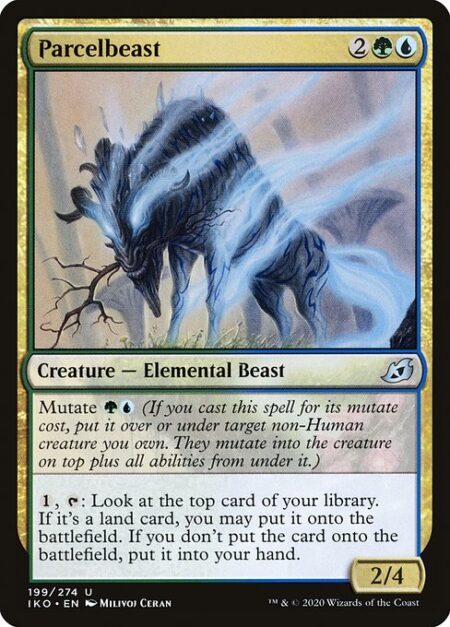 Parcelbeast - Mutate {G}{U} (If you cast this spell for its mutate cost