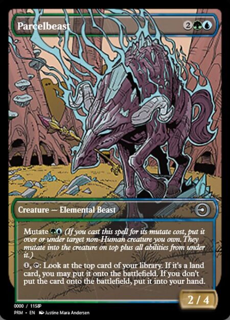 Parcelbeast - Mutate {G}{U} (If you cast this spell for its mutate cost