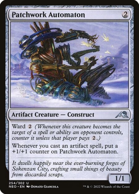 Patchwork Automaton - Ward {2} (Whenever this creature becomes the target of a spell or ability an opponent controls