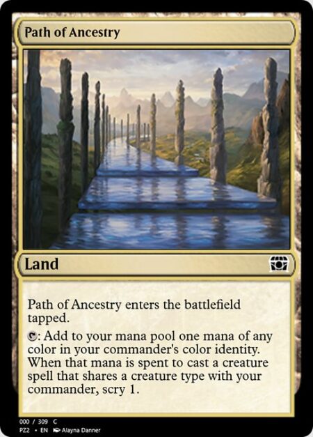 Path of Ancestry - Path of Ancestry enters tapped.