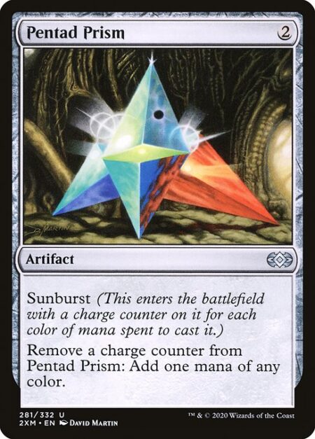 Pentad Prism - Sunburst (This enters the battlefield with a charge counter on it for each color of mana spent to cast it.)