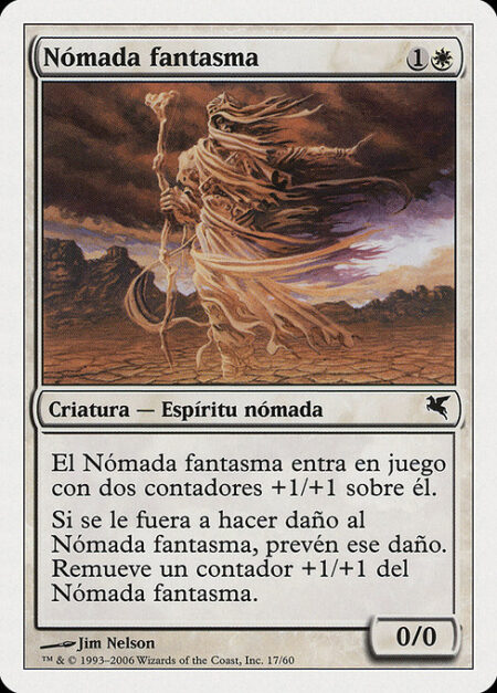 Phantom Nomad - Phantom Nomad enters the battlefield with two +1/+1 counters on it.