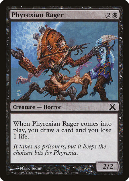 Phyrexian Rager - When Phyrexian Rager enters