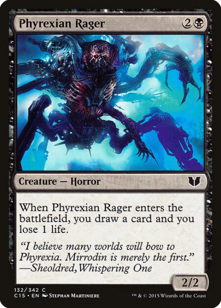 Phyrexian Rager - When Phyrexian Rager enters