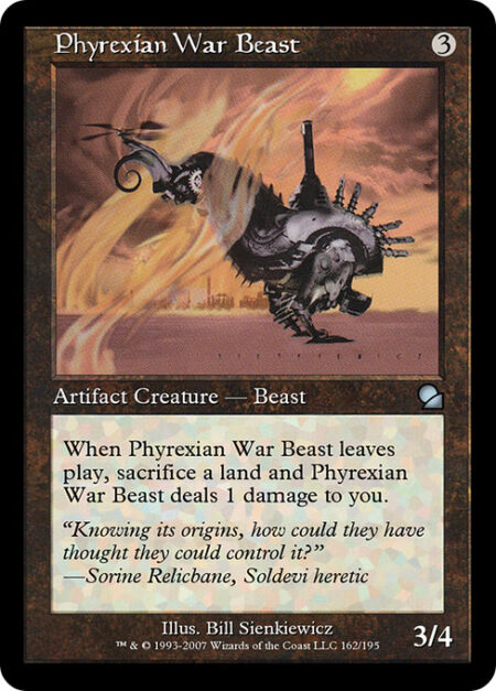 Phyrexian War Beast - When Phyrexian War Beast leaves the battlefield