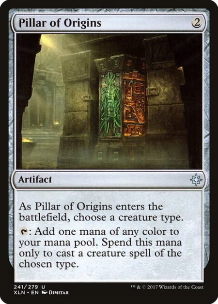 Pillar of Origins - As Pillar of Origins enters the battlefield