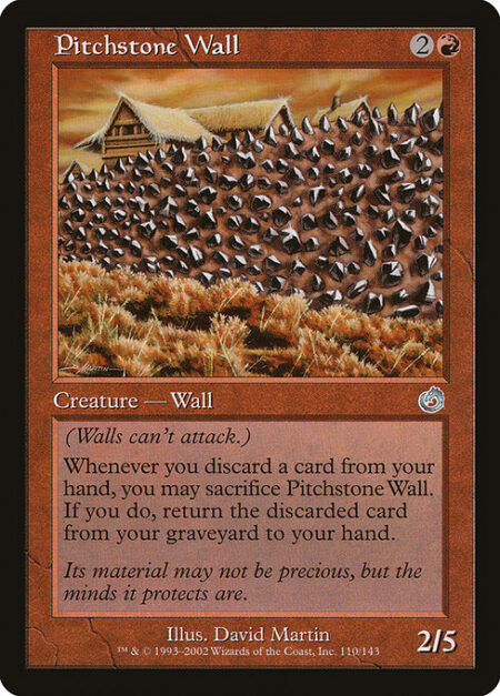 Pitchstone Wall - Defender (This creature can't attack.)