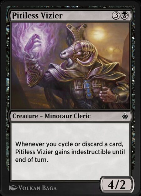Pitiless Vizier - Whenever you cycle or discard a card