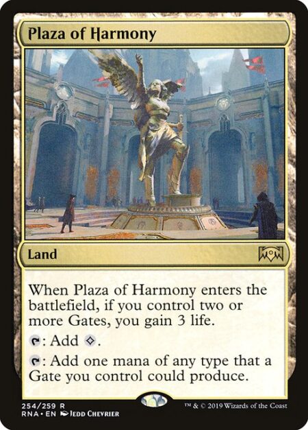Plaza of Harmony - When Plaza of Harmony enters the battlefield