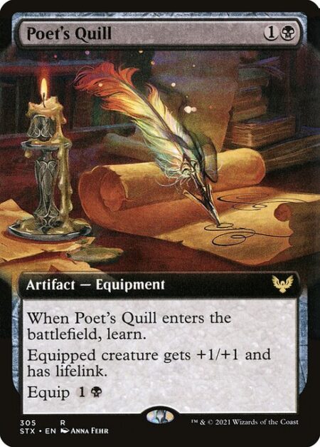 Poet's Quill - When Poet's Quill enters the battlefield
