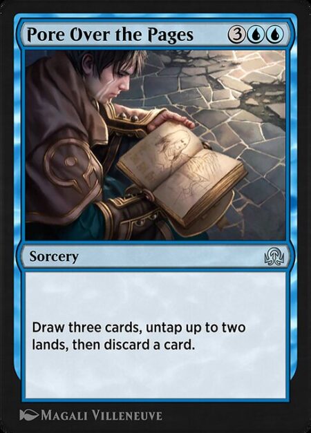 Pore Over the Pages - Draw three cards