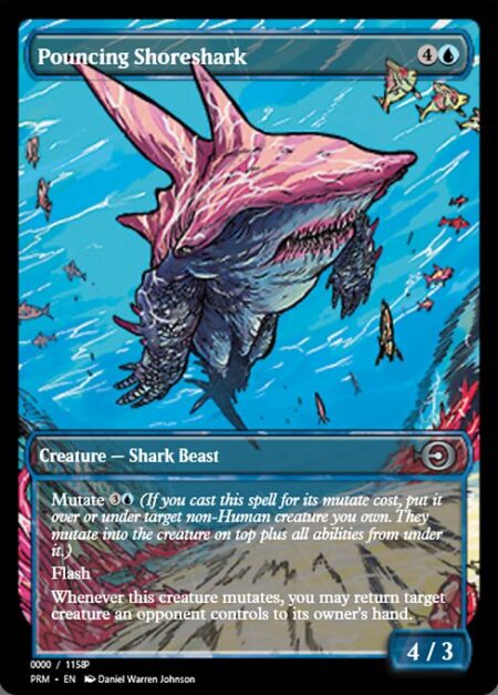 Pouncing Shoreshark - Mutate {3}{U} (If you cast this spell for its mutate cost