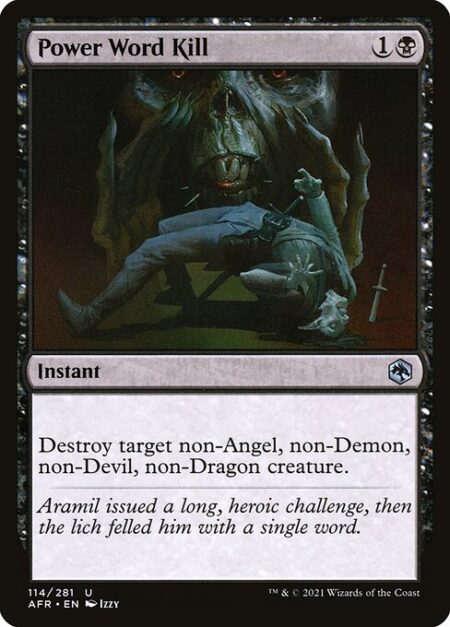 Power Word Kill - Destroy target non-Angel