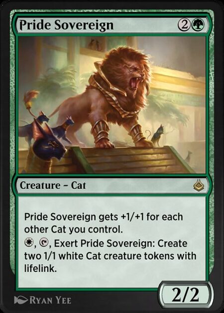 Pride Sovereign - Pride Sovereign gets +1/+1 for each other Cat you control.