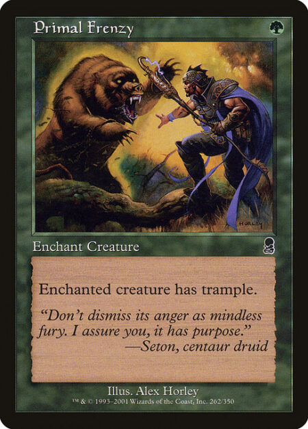 Primal Frenzy - Enchant creature